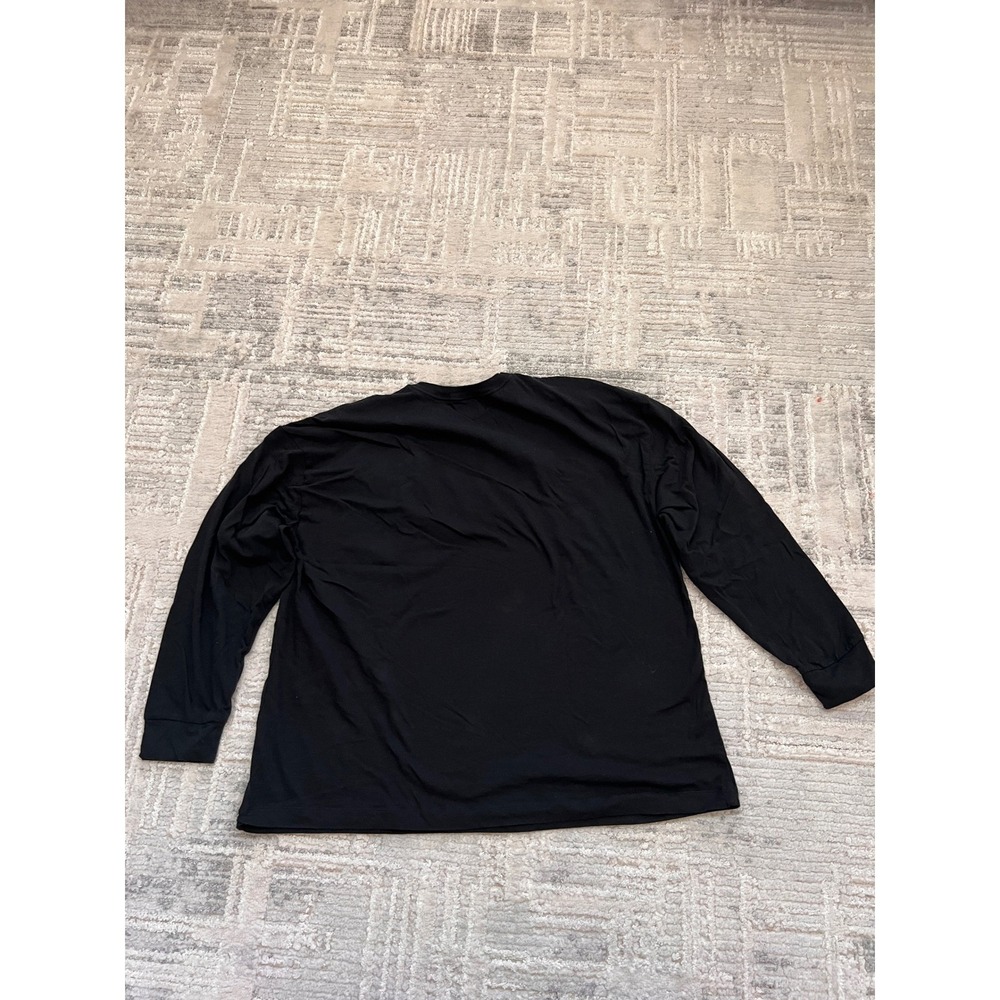 Victoria's Secret Signature Rhinestone Logo Black Long Sleeve Top - Picture 11 of 13